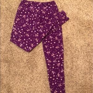 Purple Skeleton Leggings